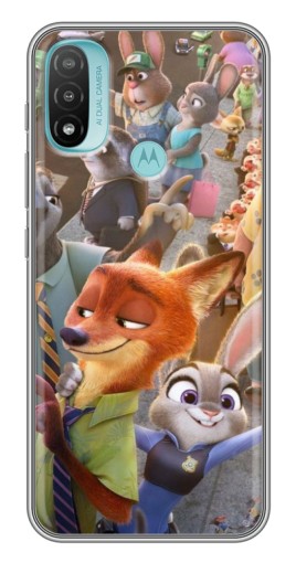 Чехол с печатью "Герои Зверополис" для Motorola MOTO E40