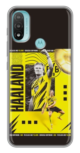 Силиконовый чехол с изображением "Golden Haaland" для Motorola MOTO E40