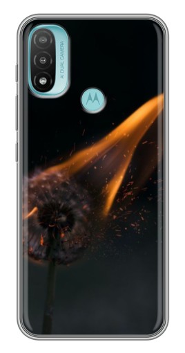 Силиконовый чехол с изображением "Горящий одуванчик" для Motorola MOTO E40