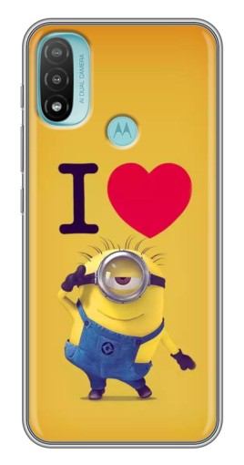 Чехол с картинкой "I Love Minion" для Motorola MOTO E40