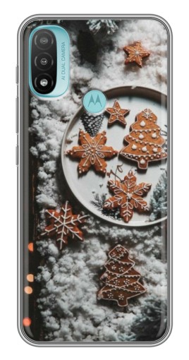 Чехол с принтом "Имбирные пряники" для Motorola MOTO E40