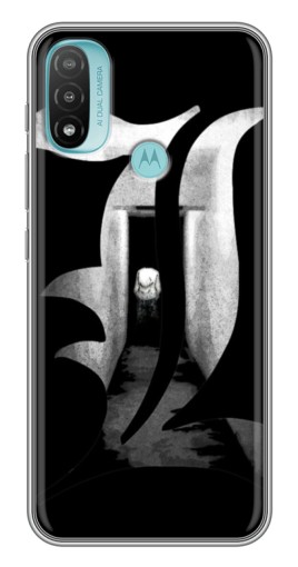 Силиконовый чехол с изображением "Инициали Лоулайта" для Motorola MOTO E40