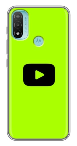 Силиконовый чехол с изображением "Кнопка Ютуба" для Motorola MOTO E40