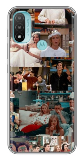 Чехол с картинкой "Коллаж Друзья " для Motorola MOTO E40