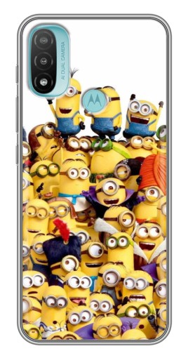 Чехол с принтом "Куча миньонов" для Motorola MOTO E40