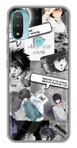Чехол с принтом "L - Death note" для Motorola MOTO E40