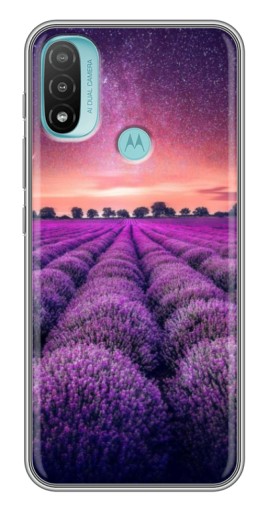 Чехол с печатью "Лавандовое поле" для Motorola MOTO E40