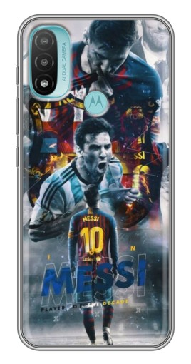 Силиконовый чехол с изображением "Легендарный Месси" для Motorola MOTO E40