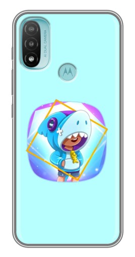 Силиконовый чехол с изображением "Леон Акула" для Motorola MOTO E40