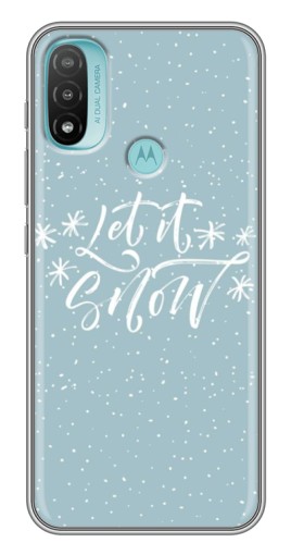Чехол с картинкой "Let it Snow" для Motorola MOTO E40