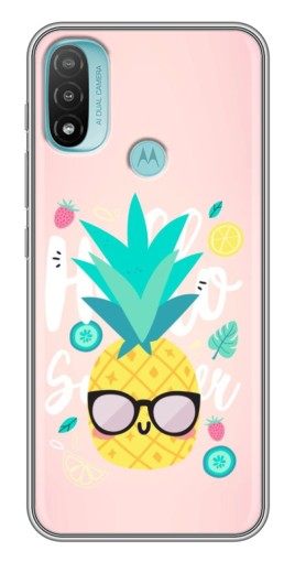 Чехол с принтом "Летний ананас" для Motorola MOTO E40