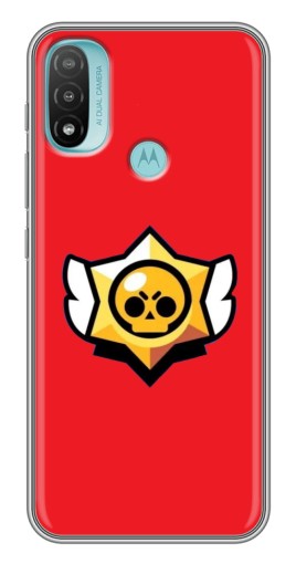 Силиконовый чехол с изображением "Лого на красном" для Motorola MOTO E40
