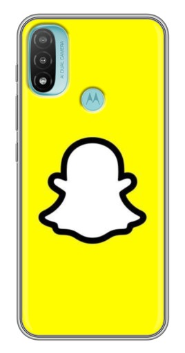 Силиконовый чехол с изображением "Лого Snapchat" для Motorola MOTO E40