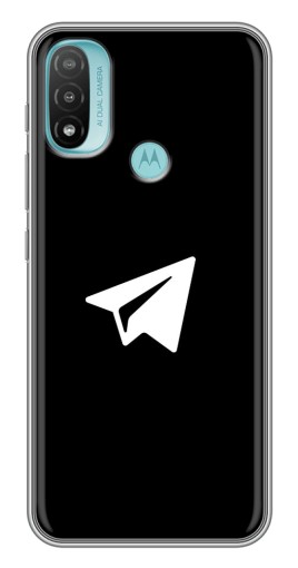 Чехол с принтом "Лого Телеграм" для Motorola MOTO E40