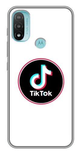 Чехол с картинкой "Лого Тик Ток" для Motorola MOTO E40