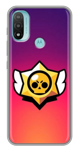 Чехол с картинкой "Логотип Brawl Stars" для Motorola MOTO E40
