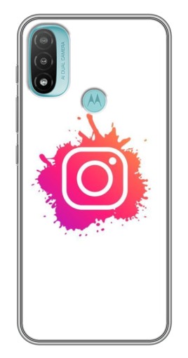 Чехол с картинкой "Логотип Инсты" для Motorola MOTO E40