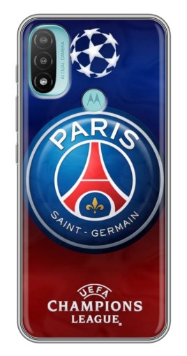 Чехол с картинкой "Логотип ПСЖ" для Motorola MOTO E40