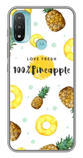 Чехол с печатью "Любовь к ананасам" для Motorola MOTO E40