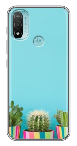 Чехол с печатью "Маленькие кактусы" для Motorola MOTO E40
