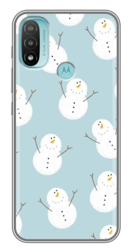 Чехол с печатью "Маленькие снеговики" для Motorola MOTO E40