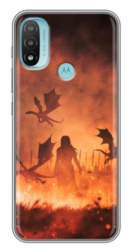 Силиконовый чехол с изображением "Мать драконов" для Motorola MOTO E40