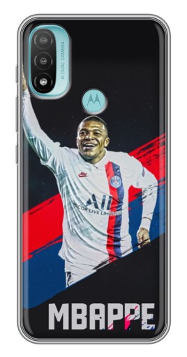 Силиконовый чехол с изображением "Mbappe в ПСЖ" для Motorola MOTO E40