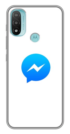 Чехол с принтом "messenger logo" для Motorola MOTO E40
