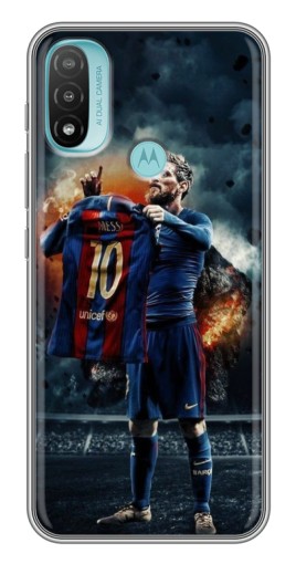 Чехол с печатью "Месси с футболкой" для Motorola MOTO E40