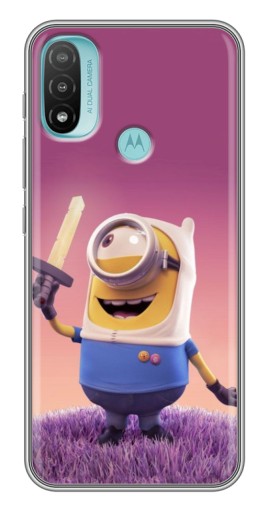 Силиконовый чехол с изображением "Миньон с мечом" для Motorola MOTO E40