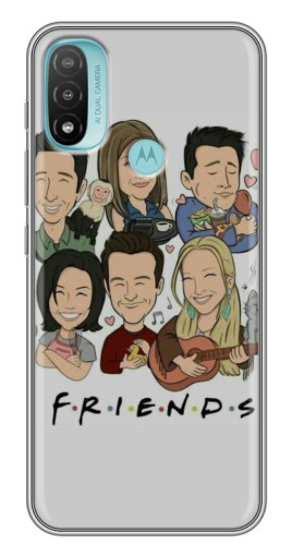 Силиконовый чехол с изображением "Мультяшные Друзья" для Motorola MOTO E40