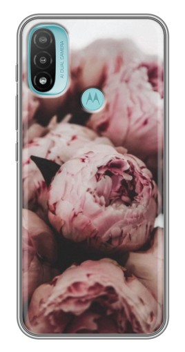 Чехол с картинкой "Нежные пионы" для Motorola MOTO E40