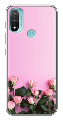 Чехол с картинкой "Нежные розы" для Motorola MOTO E40