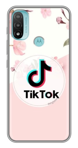 Силиконовый чехол с изображением "Нежный принт" для Motorola MOTO E40