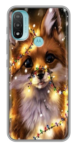 Чехол с картинкой "Новогодний лесенок" для Motorola MOTO E40