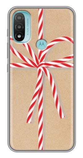 Силиконовый чехол с изображением "Новогодний подарок" для Motorola MOTO E40
