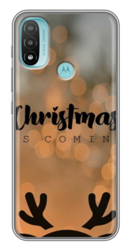 Силиконовый чехол с изображением "Новогодняя заставка" для Motorola MOTO E40