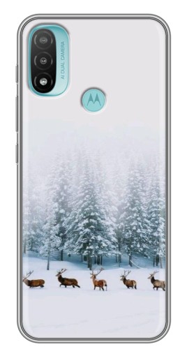 Чехол с печатью "Олени в лесу" для Motorola MOTO E40
