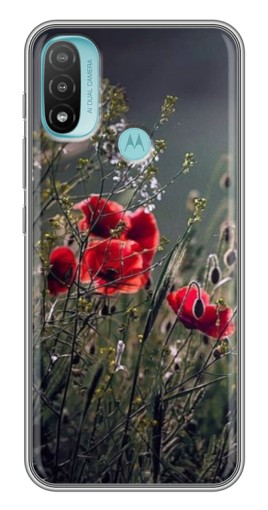 Чехол с печатью "Поле цветов" для Motorola MOTO E40