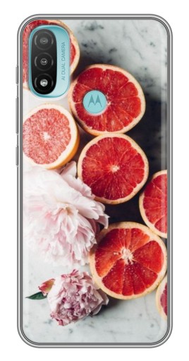 Чехол с печатью "Половинки грейпфрутов" для Motorola MOTO E40