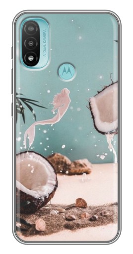 Силиконовый чехол с изображением "Половинки кокоса" для Motorola MOTO E40