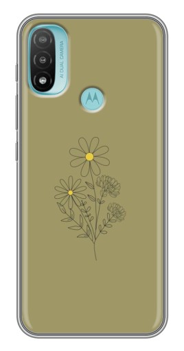 Силиконовый чехол с изображением "Рисунок ромашка" для Motorola MOTO E40