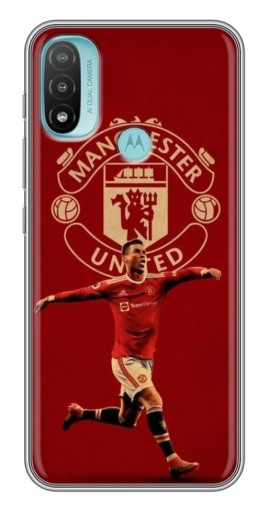 Силиконовый чехол с изображением "Ronaldo в МЮ" для Motorola MOTO E40