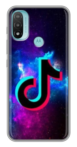 Чехол с печатью "ТикТок в космосе" для Motorola MOTO E40