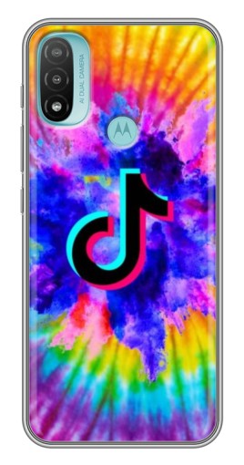 Чехол с печатью "TikTok в красках" для Motorola MOTO E40