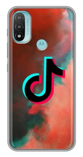 Силиконовый чехол с изображением "ТикТок в тучах" для Motorola MOTO E40