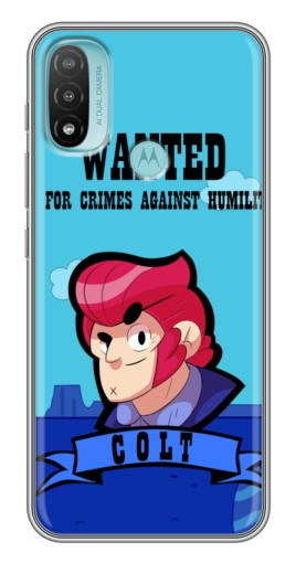 Чехол с принтом "WANTED COLT" для Motorola MOTO E40