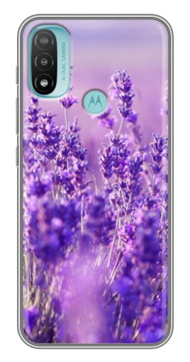 Силиконовый чехол с изображением "Яркая лаванда" для Motorola MOTO E40