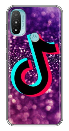 Силиконовый чехол с изображением "Яркий ТикТок" для Motorola MOTO E40