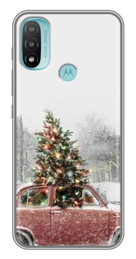 Чехол с картинкой "Елка в машине" для Motorola MOTO E40